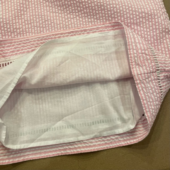 Vineyard Vines Pink & White Seersucker Sleeveless Dress Size 14 - Picture 9 of 11